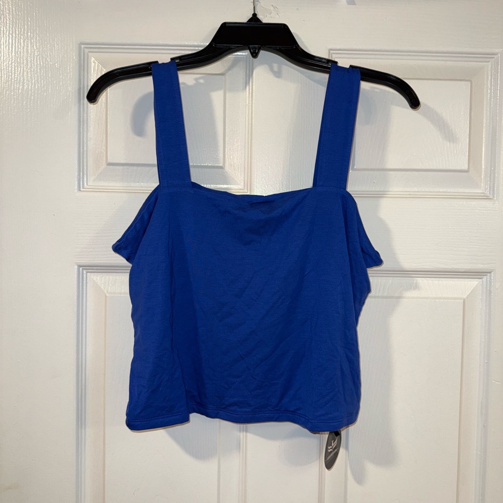 NWT New Never Worn Abardsion Women's Blue Sleeveless Strap Crop Top - Size XL 💙